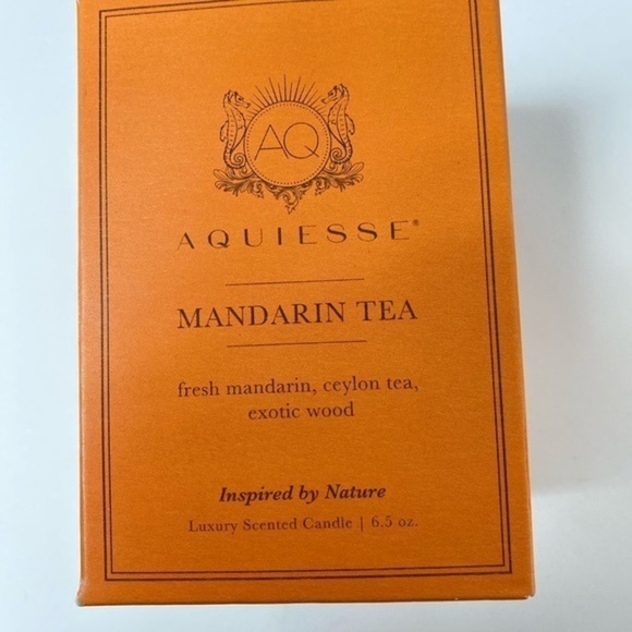 AQUIESSE -MANDARIN TEA - LUXURY SCENTED SOY WAX CANDLE 6.5 OZ BRAND NEW IN BOX - Picture 3 of 4